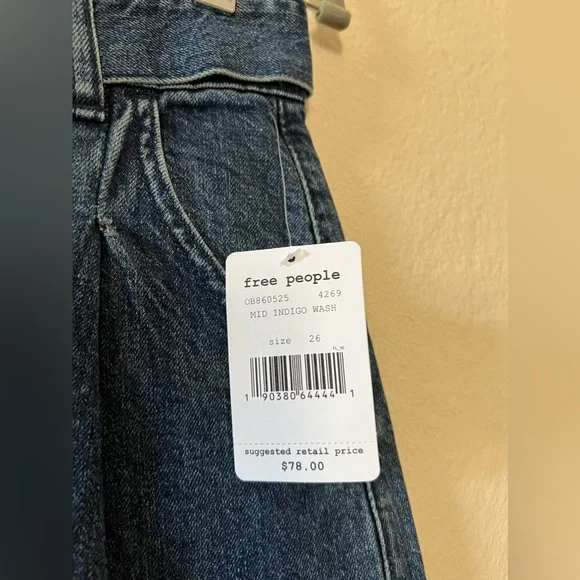 Free People Belted Jade Denim Skirt (NWT) - Picture 4 of 5